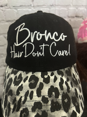 Leopard Bronco Hair Don't Care Ballcap-