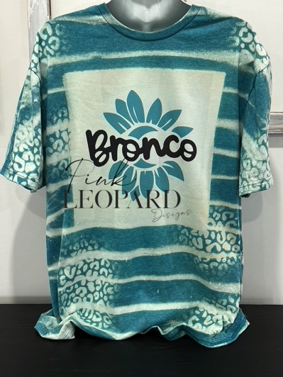 Bronco Leopard Flower short sleeve Tshirt-